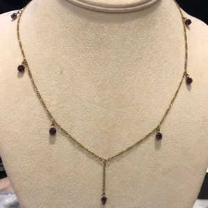 Glassworks Studio Dainty Amethyst Crystal  Station Necklace-Boutique
